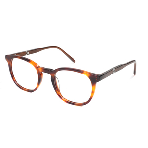 Monturas de Gafas Ópticas Redondas Vintage de Acetato para Hombre y Mujer con Patillas de Acetato Color Carey - Product Image 2