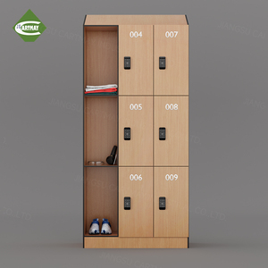 Armadio di stoccaggio in laminato compatto personalizzato piccolo <span class=keywords><strong>armadietto</strong></span> digitale HPL con piano inclinato per sala pausa - Product Image 2