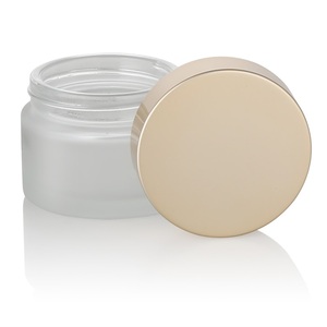 Vaso glassato di vetro 50ml 100ml 120ml con il coperchio di alluminio dell'oro opaco - Product Image 3
