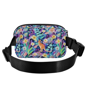 กระเป๋าคาดเอวพิมพ์ลายดอกไม้สีสันสดใสจากออสเตรเลีย ป้องกันการโจรกรรม กันน้ำ ทำจากไนลอน เหมาะสำหรับวิ่งและสะพายข้างสำหรับผู้ชายและผู้หญิง - Product Image 2