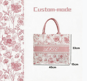 Fashion Reusable Wholesale Accompaniment <strong>Bags</strong> Vintage Floral Concealed <strong>Buckle</strong> Gift Custom Canvas Tote <strong>Bags</strong> - Product Image 4