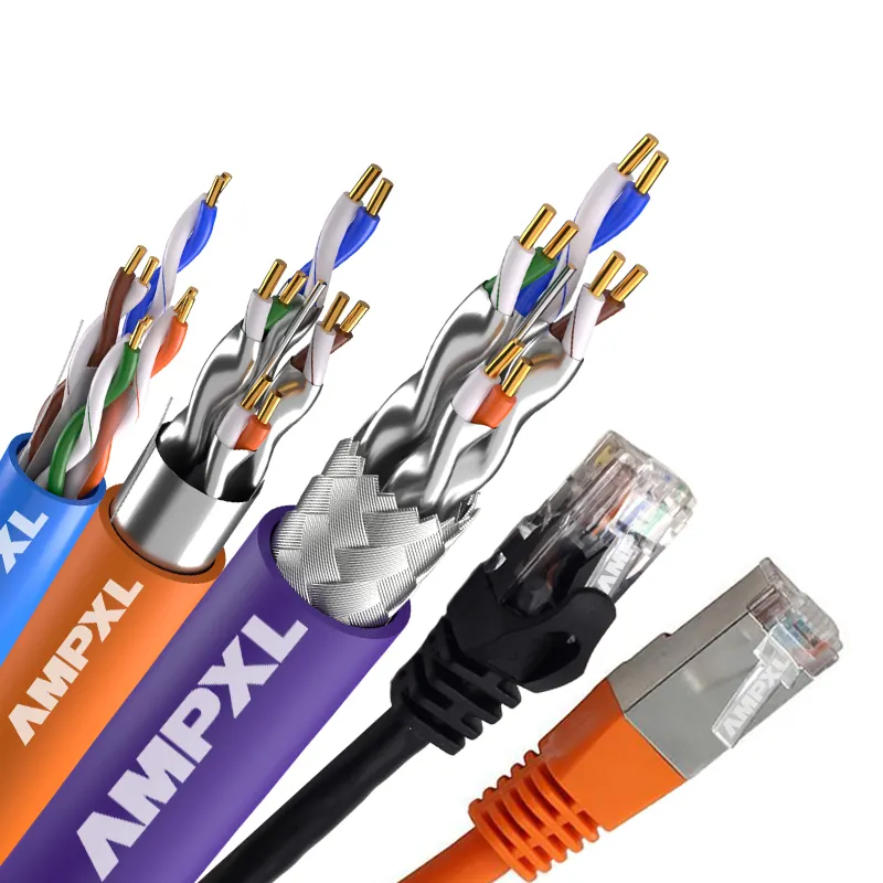 كابل cat7 cat6a ftp cat8, كابل cat7 cat6a ftp إنترنت cat8 لصقة القط 7 5e 8 5 utp في الهواء الطلق cat5 box 305m cat5e cat 6 lan شبكة إيثرنت cat6 كابلات