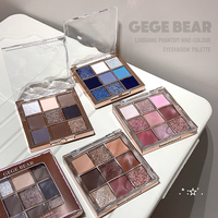 Palette de fards à paupières de maquillage promotionnel de nouveau produit le plus populaire logo personnalisé ombre à paupières fantôme lumineuse de neuf couleurs