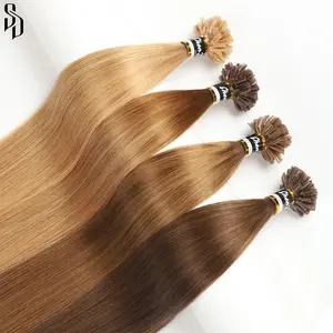 cuticle aligned virgin hair extensions brazilian u&tip hair vendors u tip bonds Wholesale human hair remy u tip hairextensions