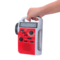 Radio d'urgence FM AM SW NOAA avec alerte, dynamo solaire, lecteur MP3, haut-parleur intégré, lampe torche LED, lampe de lecture, sirène, batterie externe