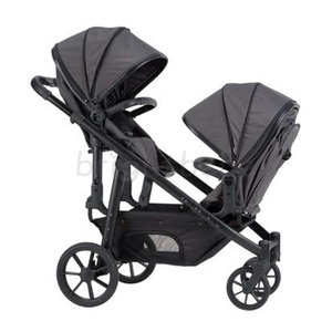 Passeggino Gemellare Leggero Brightbebe per Neonati e Bambini Piccoli, Compatto, con Chiusura Facile e Cappottina Regolabile - Product Image 4