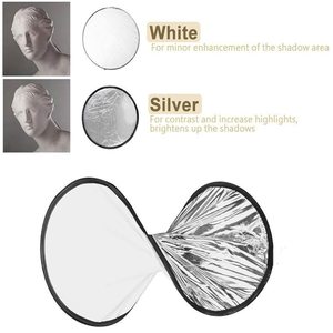 Kampho <span class=keywords><strong>2</strong></span> Trong 1 Bạc & Trắng Chiếu Sáng Phản Xạ Vòng Gấp Di Động 30/60/80/110Cm Máy Ảnh Ảnh Ảnh Phản Xạ Khuếch Tán Bảng Điều Chỉnh - Product Image 5