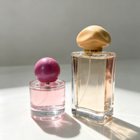 Flacon de parfum en verre de luxe avec vaporisateur, design couleur personnalisé, impression de logo par sérigraphie