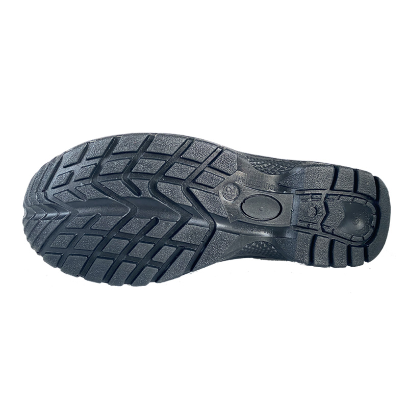 Black cow split leather steel plate en20345 safety boots with shoelaces for men