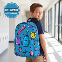 Sac d'école léger et écologique personnalisé OEM, directement de l'usine, pour enfants (garçons et filles), avec sac à déjeuner et trousse à crayons