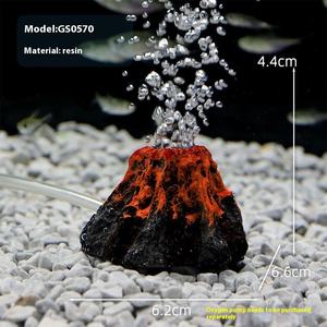 Diseño Original de Material de resina respetuoso con <span class=keywords><strong>el</strong></span> medio ambiente, decoración de pecera volcánica de alta simulación - Product Image 1