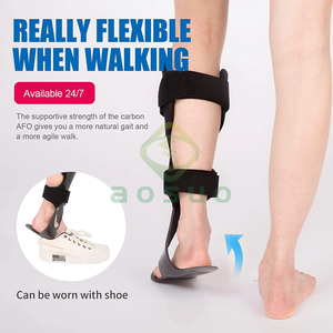 Rehabilitation geräte Kohle faser <span class=keywords><strong>AFO</strong></span> Brace Knöchel Fuß orthese für Fuß tropfen Knöchel Instabilität Extremitäten Spastik - Product Image 2