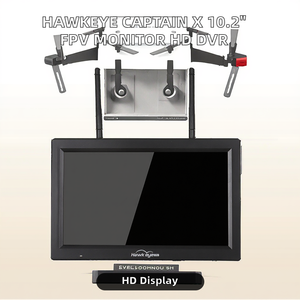 Moniteur FPV Hawkeye Captain X avec écran HD grand format de 10,2 pouces, fonction DVR intégrée, matériau PVC, moule privé - Product Image 2