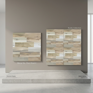 Carreaux de sol en porcelaine émaillée numérique aspect lattes de bois 400x400mm, robustes pour extérieur, pour parkings et zones de stationnement - Product Image 4