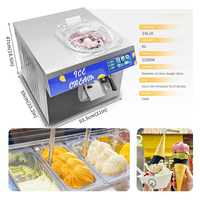 24L Capaciteit 220V 2200W 24L/u Bruiloft- en feestuitrusting Ambachtelijke Gelato Hard IJs Vending Acai Bowl Machine