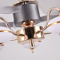 Ventilador de techo tradicional LED de 22 pulgadas de alta calidad con luz 6 Control de velocidad del viento remoto decoración del hogar sala de estar dormitorio uso