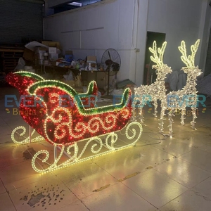 Traîneau de renne volant décor de Noël musical scène de Village avec éclairage <span class=keywords><strong>LED</strong></span> Navidad Lampara Santa décorations Papa <span class=keywords><strong>Noel</strong></span> - Product Image 2