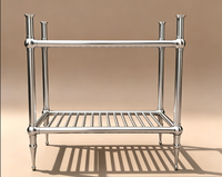 Pieds de table en acier inoxydable poli, finition miroir chromé brillant, socle de meuble pour bars, pubs, restaurants, salons, casinos