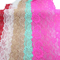 Dentelle élastique multicolore de fleur de pivoine pour rideau mère vêtements accessoires textiles garniture