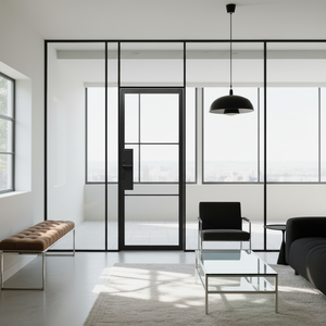 Portes <span class=keywords><strong>d</strong></span>'<span class=keywords><strong>entrée</strong></span> en acier massif à <span class=keywords><strong>double</strong></span> vitrage, acier W37, portes industrielles à cadre en acier, vitrage - Product Image 4