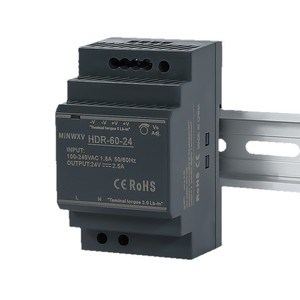 Minwxy HDR-60-24 24V 2.5A ราง DIN แหล่งจ่ายไฟแบบสวิตช์ AC-DC ไดรฟ์ควบคุมอุตสาหกรรม - Product Image 1
