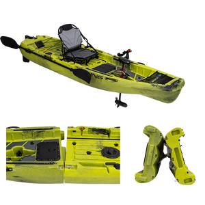 290mm Pro Angler 10FT LLDPE 1 personne chaise simple deux pédale de pêche pliable en plastique modulaire océan Kayak avec moteur 24lb - Product Image 4
