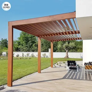 Hot Sale Electric Terrace Cover Gazebo Waterproof Louver Roof Bioclimatic Outdoor Aluminium Pergola