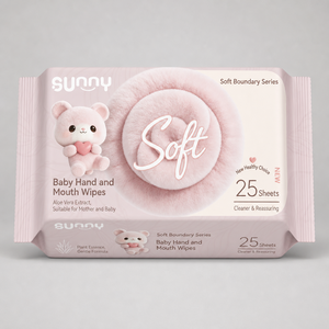 OEM ODM 25 <strong>Sheets</strong> Aloe Vera Baby Hand Mouth Wet Wipes Soft Barrier Series Mild Formula Suitable Mother Baby Fragrance Free Wipes - Product Image 2