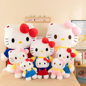 Cute Anime KT Cat Plush Toy Large Doll <strong>Pillow</strong> with Super Soft PP Cotton Filling for Unisex Birthday Gift Youth Wholesale - Product Image 1