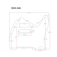 Pickguard de guitare électrique en PVC gris nacré 4 plis à 8 trous pour guitares de style TL