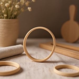 Anello in bambù Ilan 15 cm per artigianato e decorazione, 6 pezzi - Product Image 3