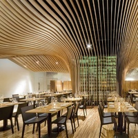 Plafonds décoratifs intérieurs modernes personnalisés, dalles acoustiques en aluminium, faux plafond, panneau insonorisant en métal couleur bois