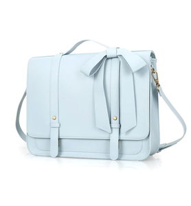 Sac à main vegan bleu de style britannique pour femme avec nœud décoratif, sac à bandoulière pour femme, sac à dos - Product Image 3