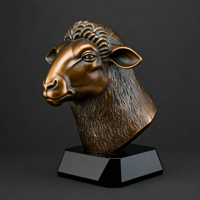 Buste de chèvre, statue d'animal, buste pour la décoration de la maison