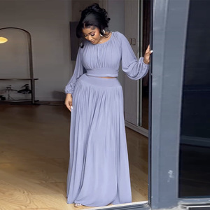 Set da Donna 2 Pezzi: <span class=keywords><strong>Top</strong></span> <span class=keywords><strong>a</strong></span> Maniche Lunghe con Scollo Tondo <span class=keywords><strong>e</strong></span> <span class=keywords><strong>Gonna</strong></span> <span class=keywords><strong>a</strong></span> <span class=keywords><strong>Vita</strong></span> <span class=keywords><strong>Alta</strong></span> - Product Image 5