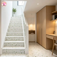 Marche et Contremarche d'Escalier en Pierre Artificielle Terrazzo Polie, en Pierre Technologique, pour Villas et Escaliers Commerciaux