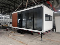 Maison conteneur préfabriquée de luxe personnalisée de 20 pieds, type Apple Cabin, pour camping, remorque ou maison conteneur préfabriquée