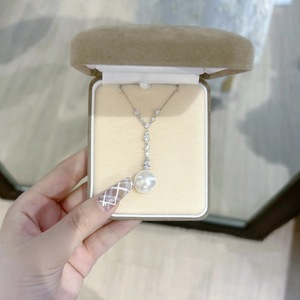 Ensemble collier et boucles d'oreilles ovales en turquoise brossée, en argent pur S925, luxe léger, haut de gamme, rétro, pour femmes, bijoux nobles - Product Image 3