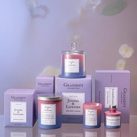 Nouveauté Ensemble de bougies en cire de soja parfumées personnalisables Bougies de luxe Décoration d'intérieur Coffret cadeau Diffuseur de parfum miniature