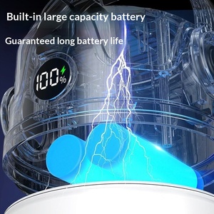 Buitenlamp op zonne-energie met <span class=keywords><strong>LED</strong></span>-verlichting, ABS-materiaal, noodverlichting voor huishoudelijk gebruik, vermogensweergave, oplaadbaar voor gebruik op camping en marktkramen - Product Image 3