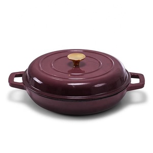 Juego de utensilios de cocina de hierro fundido esmaltado, ollas de cocina redondas, sartén, juego de utensilios de cocina antiadherentes, 5 uds. - Product Image 4