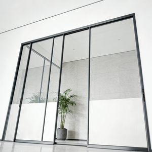 <span class=keywords><strong>Porte</strong></span> coulissante panoramique en verre à cadre ultra-fin en aluminium, isolation thermique pour séparations intérieures et extérieures <span class=keywords><strong>de</strong></span> bureau et cuisine - Product Image 6