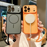 Coque de téléphone magnétique mate antichoc pour iPhone Pro Max avec capuchon de protection d'objectif détachable – Meilleure vente