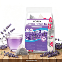 Sachets de thé aux fleurs de lavande naturelle pour la réduction du stress et la relaxation, 30 sachets, infusion chaude/froide, durée de conservation de 24 mois