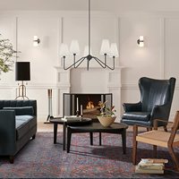 Lustre noir multi-têtes de design américain de luxe E-shuo, luminaires suspendus pour la décoration de la maison