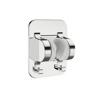 Soporte de pared para cabezal de ducha, sin necesidad de taladro, color plateado brillante, ajustable, para uso universal en el baño - Product Image 5