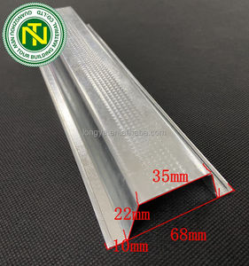 Accessoires de panneau de gypse Support de profil de cloison sèche en acier galvanisé goujon/piste en métal/canal de fourrure C/U <span class=keywords><strong>Quille</strong></span> en acier léger - Product Image 2