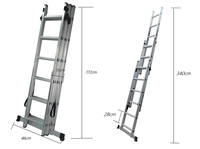 16 22 32 ft 5 6 8 10 12 15 mètres extension multi-usages échelle pliante domestique échelle télescopique en aluminium pour la maison