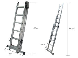 <span class=keywords><strong>Escalera</strong></span> telescópica <span class=keywords><strong>de</strong></span> aluminio <span class=keywords><strong>plegable</strong></span> multiusos para el hogar, extensión <span class=keywords><strong>de</strong></span> 16, 22, 32 pies, 5, <span class=keywords><strong>6</strong></span>, 8, 10, 12 y 15 <span class=keywords><strong>metros</strong></span> - Product Image 3