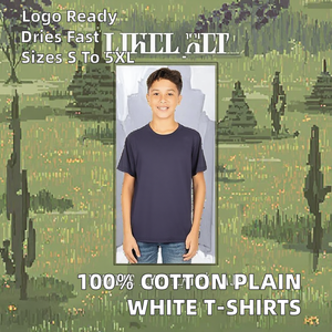 Camisetas Blancas Lisas para Hombre, 100% Algodón, Cuello Redondo, Manga Corta, Tallas S a 3XL, Diseño Personalizado, Logotipo OEM - Product Image 2